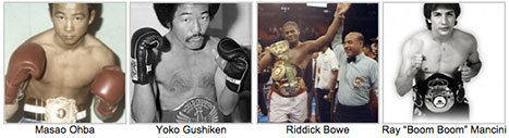 Yoko-Gushiken-,-Masao-Ohba,-Ray-Mancini-y-Riddick-Bowe-