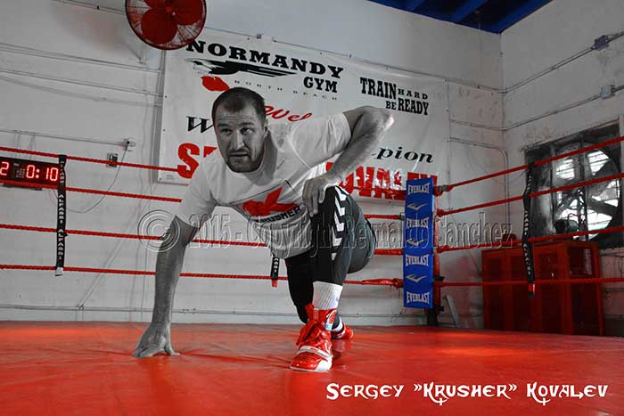 Foto Reynaldo Sánchez - Sergey Kovalev entrenando