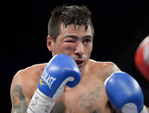 Lucas Matthysse en su pelea con García