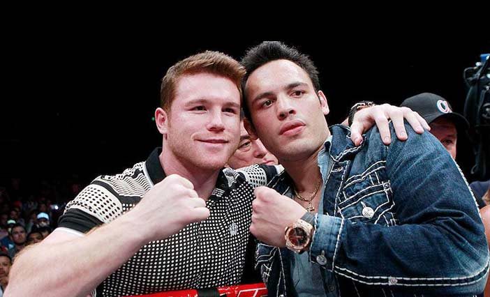 Saúl "Canelo" Álvarez y Julio César Chávez Jr.