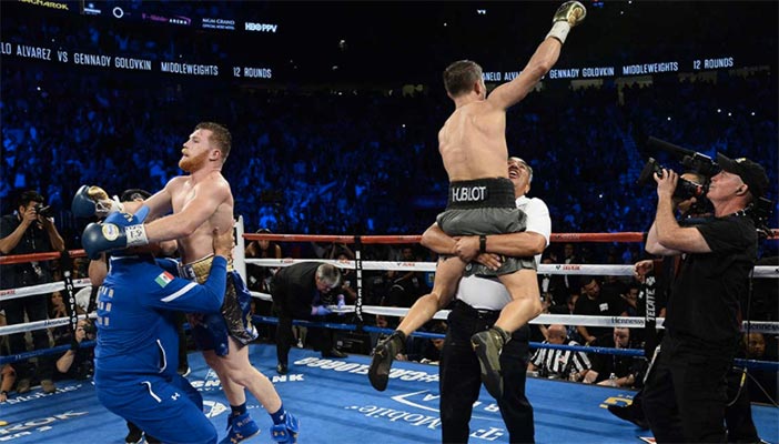 Canelo y Golovkin se ven ganadores al finalizar