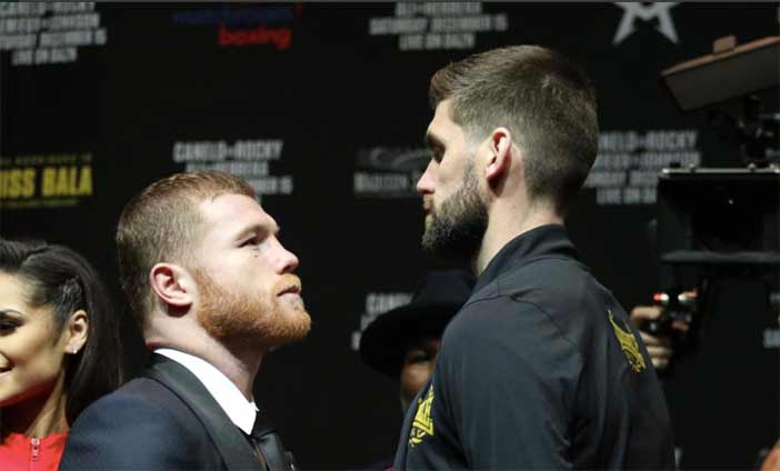 Cara a cara Canelo vs Fielding