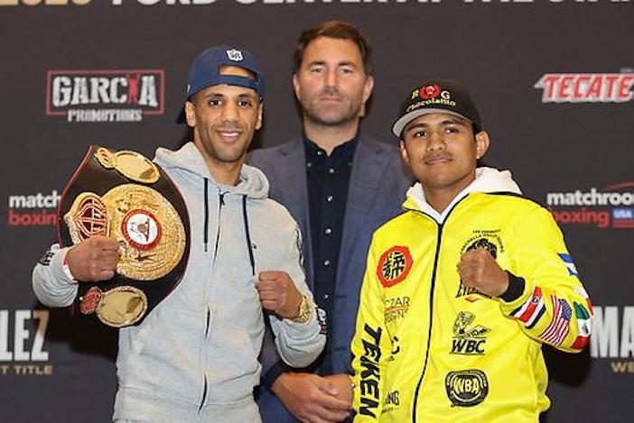 Yafai y “Chocolatito” González (Foto: Matchroom Boxing)