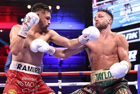 José Ramírez vs Josh Taylor (Mikey Williams / Top Rank vía Getty Images)