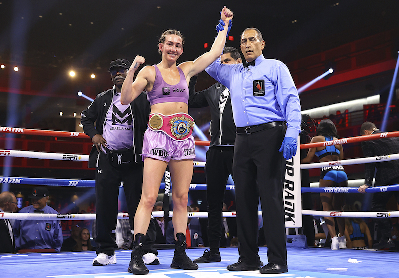 Mikaela Maye (Foto: Mikey Williams / Top Rank vía Getty Images)