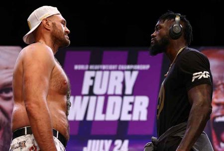 Tyson Fury vs. Deontay Wilder III ( Mikey Williams/Top Rank vía Getty Images)