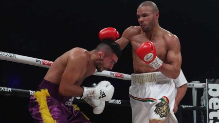 Wanik Awdijan vs. Chris Eubank Jr. (Cortesía: Sky Sport)