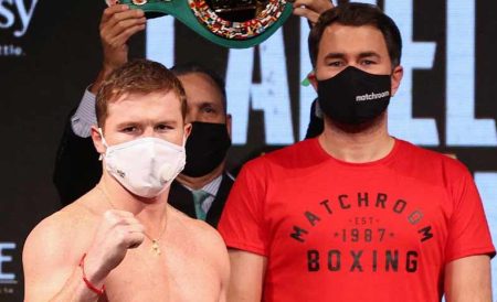 Saúl "Canelo" Álvarez y Eddie Hearn