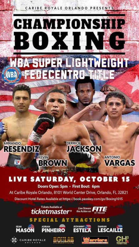 Championship Boxing October 15 in Orlando