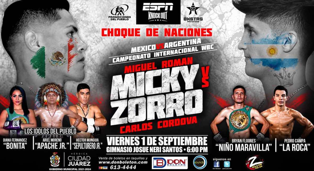 Micky Román vs Carlos "Zorro" Cordova