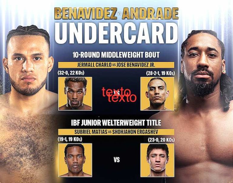 Benavidez Vs. Andrade: Cartelera Imperdible, ¡Doce Peleas! Entrevista A ...