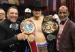 Oscar de la Hoya, Gilberto “Zurdo” Ramirez & Bernard Hopkins (foto cortesía de Golden Boy Promotions)